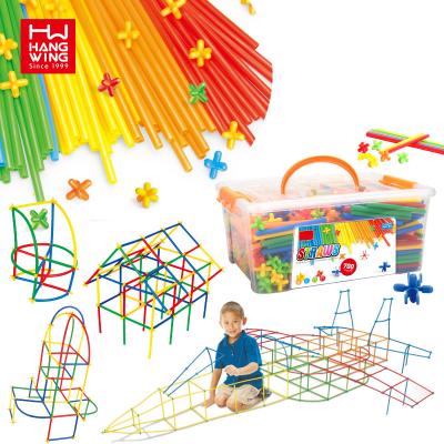 China DIY TOY New Design Kids Educational Assembling Diy Bricks Toys Straw Blocks Building Block Sets for sale