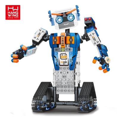 China DIY Building Brick 447Pcs Amazon Hot Selling Products Diy Rc Radio Bricks Toys Bouwstenen Educational Remote Control Building Blocks Set Robot for sale