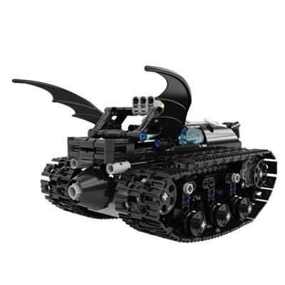 China Remote Control Toy Diy Batmobile Building Block Tank Car Set DIY Building Brick 422Pcs Rc Cars Toys Educational Car Building Block for sale