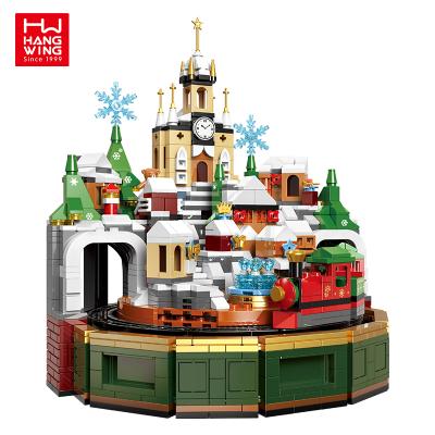 China 1248PCS Building Toy Blocks Children Diy Bricks Kit Toys Gift Christmas Castle Music Box Educational Assembling Sets for sale