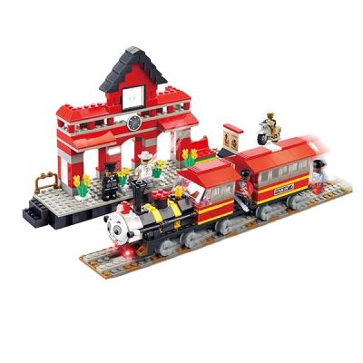 China Set 464PCS Mini Building Toy ABS Material COGO Block City Train for sale