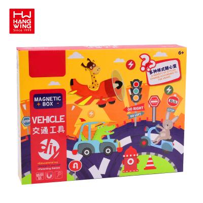 China Cheap Toy Cheap Educational Children's Puzzle Educational Toy Drawing Board Double Sided Cartoon Magnetisches Puzzle Magnetic Brain Teaser for sale