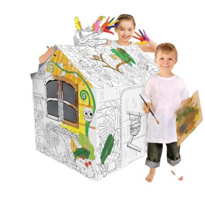 China DIY TOY Wide Intelligence Self-installation DIY 3D Bedroom Thick Paper Painting Chamber for sale