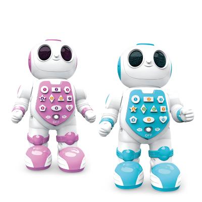 China Toy Sound Module Battery-powered Talking Robot plays small electric educational robot Toy Robots light music mainan for sale