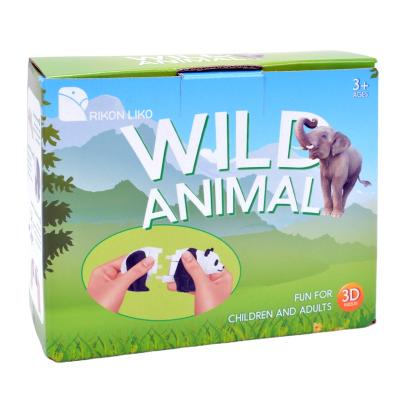 China Wholesale DIY 3D MODEL Wild Animals 6pcs 3D Puzzle Toys Assembly Educational Model Toys For Child for sale