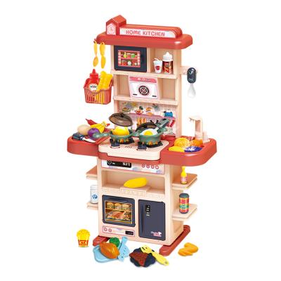 China Plastic Home Kitchen Toy Set Happy Cooking Electric Pretend Kids Wonder Food Plastic Kids Table House Game Toys for sale