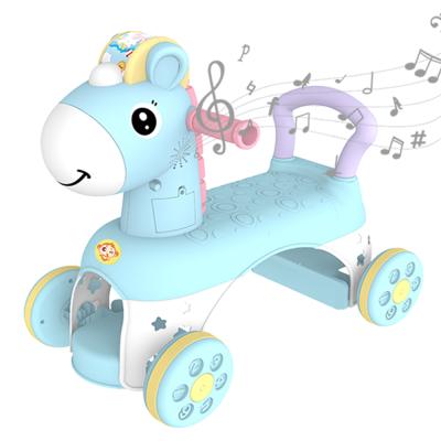 China Ride On Toy Baby Learning Walker Ride On Car Bump And Go Horse Music Walker for sale