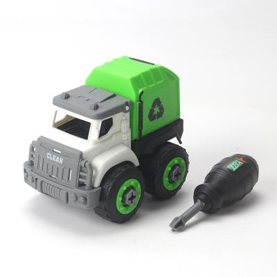 China Educational Slide Kids Pretend Toys Car DIY Green Hygiene Car Toys With Screwdriver for sale