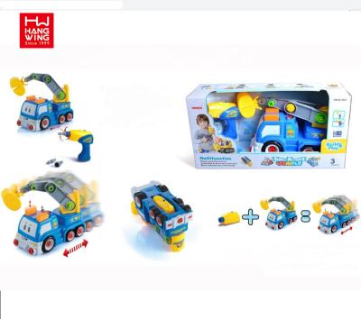 China Diecast Toy Battery Operated Cartoon Characteristic Disassembled Rescue Toy Truck for sale