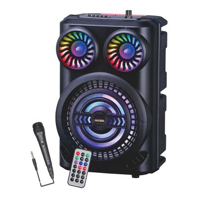 China Aux audio sound portable speaker. KAKU KTV TF Wireless Outdoor Wireless FM USB Player With 2m Microphone for sale