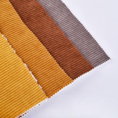 China Sustainable Wholesale Heavy Duty 100% Plain Polyester Corduroy Brush Fabrics For Garment for sale