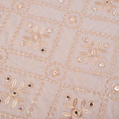 China Factory supply NR breathable fabric cotton embroidery luxury nylon woven fabric with holes for women dress for sale