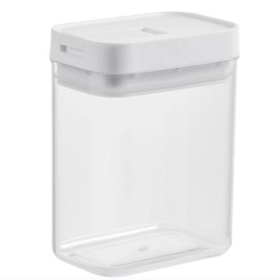 China Transparent Airtight Freshness Keeping Compartment Cereal Storage Bin Food Container Dry Rice Dispenser With Lid for sale