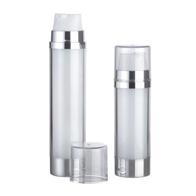 China JL-AB315A 20ml×2 30ml×2 Dual Chamber Lotion Bottle  with Single Actuator for sale