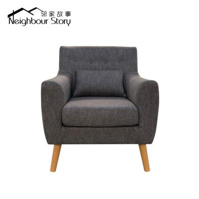 China Modern Convertible Leisure Chair With Armrest And Pillow , Button Tufted Back Armchair for sale