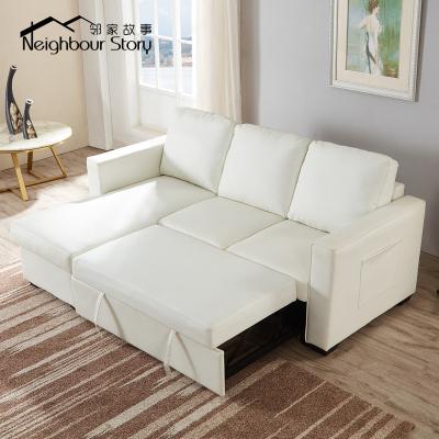 China Corner Sofa High Quality Modern Functional Leather Corner Sofa Bed For Living Room for sale