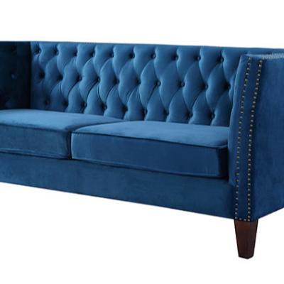 China Modern Factory Furniture Design Sectional Leather OR Velvet Fabric Chesterfield Sofa for sale