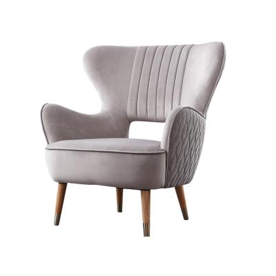 China Leisure Chair Factory Frame Custom Wood Fabric Fancy Armchair For Hotel Furniture for sale