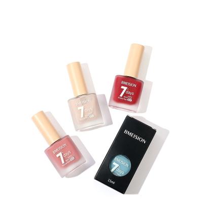 China Best Selling Stylish Organic Vegan Frosted Long Lasting Matte Nail Polish Not Multicolor Peelable Nail Polish Bottle for sale