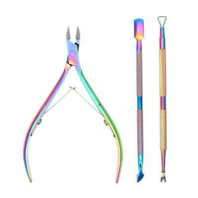 Κίνα Protable Customized Pedicure Cleaner Kit Color Titanium Nail Design Professional Cuticle Clippers Set προς πώληση