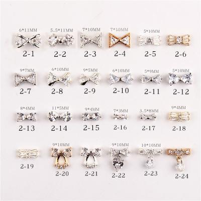 Κίνα Decoration Flexible Press On Rhinestones Cute Jewelry Art Decoration Diy Charms Nail Art Zircon Gold Alloy 3d Nails προς πώληση