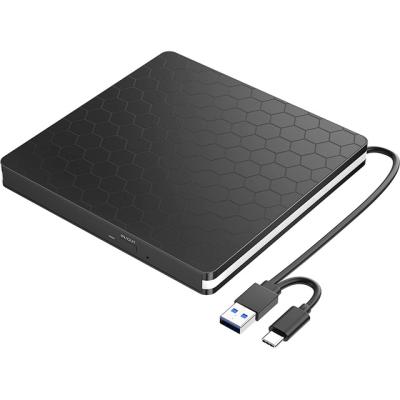 China External Portable USB 3.0 and Type-C iMacDisc Left Compatible Desktop Player Linux Laptop External DVD Burner Drive CD DVD RW External Burner for sale