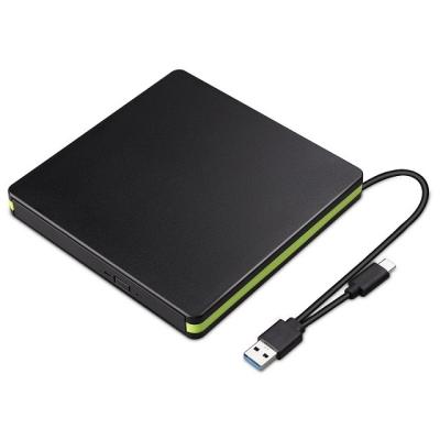 China Portable External USB 3.0 External DVD Disc Drive Type C CD-RW DVD Optical Drive Burner Compatible With Mac Book/Windows for sale