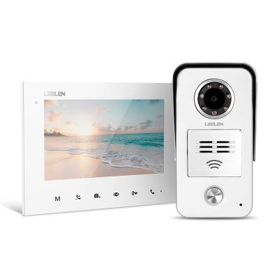 China Cheap LEELEN M15 Touch Screen Plug-in 7' Outdoor Video Card Door Phone Swiping Indoor Outdoor & White for sale