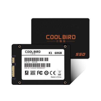 China Black Solid State Mass Capacity Solid State Drive 60GB SSD COOLBIRD 2.5 Inch SATA3 Interface Laptop Desktop COMPU All-in-One for sale