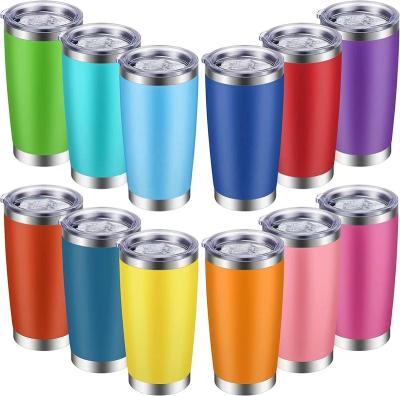 China Durable Stainless Steel 20oz Tumbler Set With Lid Double Wall Vacuum Insulated Travel Mug Colorful Lean Coffee Tumbler For Coffee for sale