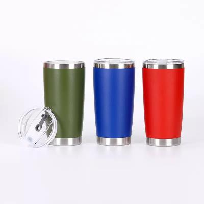 China Amazon Success 20oz Stainless Steel Tumbler With Lid Double Wall Viable Vacuum Insulated Travel Mug Colorful Travel Coffee Tumbler for sale