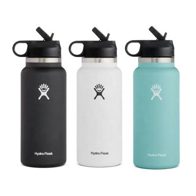 China 2022 New Arrival PORTABLE Hydroflask Wide Mouth Water Bottle With Straw 32 Ounce Vacuum 304 Stainless Steel Double Wall Outdoor Sports for sale