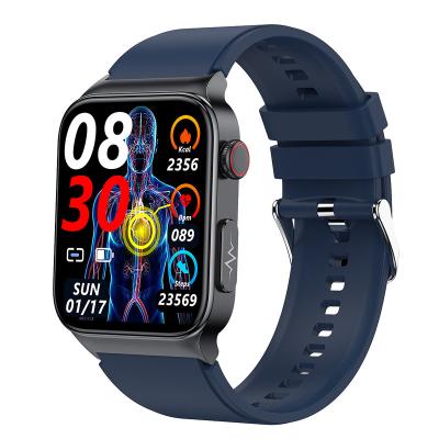 China Original E500 Touch Screen Sports Fitness Band Ecg Blood Glucose Monitor Mode Reloj Smart Watch For Android IOS for sale