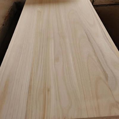 China Modern good quality whitened edge glued paulownia panel paulownia solid wood for sauna panel decoration for sale