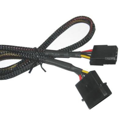 China COMPUTER 4pin Molex male to female extension cable 18inch (46cm) sleeved extension with black connectors for sale