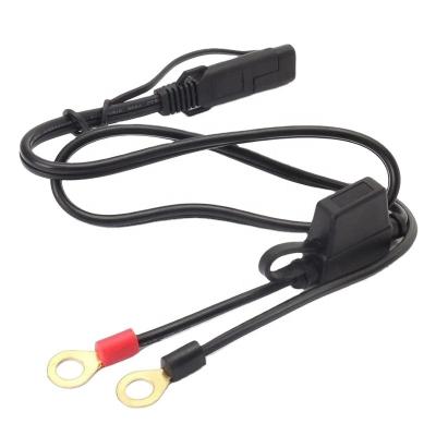 China 2pin SAE Quick Disconnect Connector Industrial Plug 12v Fused Battery Charging Power Extension Cable for sale