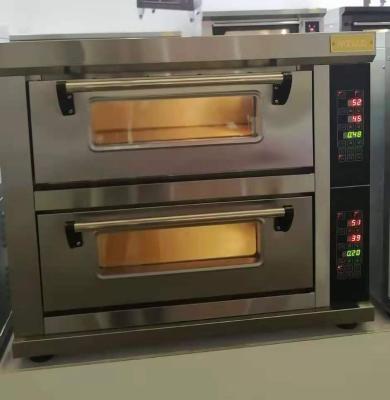 China Hotsale outdoor electric pizza oven/oven stainless steel 2 deck pizza baking oven for sale