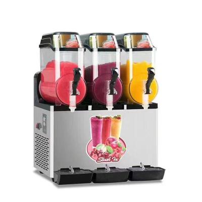 China food & Factory commercial good prices smooth ice slush machine drink/three tank frozen slush making machine for sale