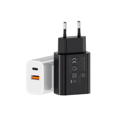 China Household Electrical Appliances EU PIN 20w USB and Type c PD fast charger power adapter for cellphone for sale