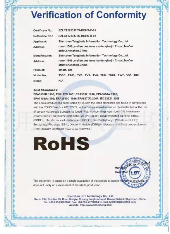 RoHS - Shenzhen Greenwell Technology Co., Ltd.