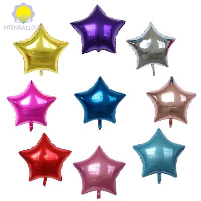 China 2021 Hot Selling Toy 24Inch Star Shape Balloon Aluminum Foil Balloons Large Advertising Balloon For Decorations for sale