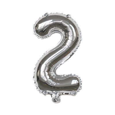 China Party Decoartion Happy Birthday Engagement 16 Inch 0-9 Gold Silver Number Foil Balloon for sale