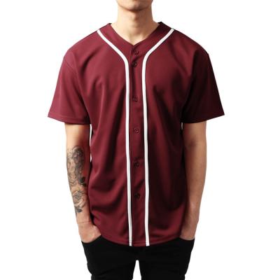 China Custom Logo Blank Baseball Jerseys Button Antibacterial Shirt China Supplier Active Sportswear Workout Gear for sale