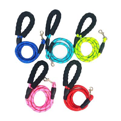 China 3 Meter 8mm 10mm 12mm Large Lead Reflective Muti-color Rope Heavy Strong Nylon Dog Leash for sale