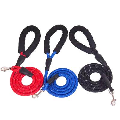 China Double Rope Lead Lead Supply Accessories Nylon Pet Rope Leash Braided Reflective Dog Leash Reflective Dog Leash for sale