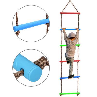 China Kids Sport Colorful Six-speed Ladder Plastic Kids Climbing Swing Monkey Bars For Kids Indoor Outdoor Sports for sale