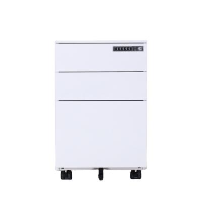 China Adjustable (other) Commercial metal office furniture 3 drawer steel pedestal mobile movable filing storage cabinet kabinet aktivitas rolling for sale