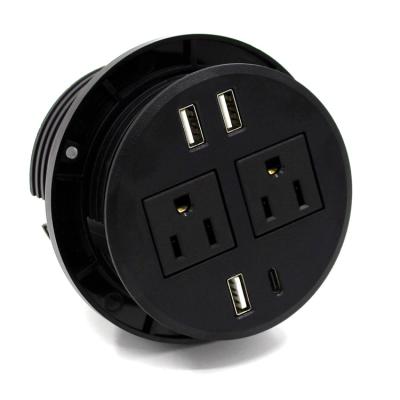 China Factory Wholesale Office USA Power Outlet Socket Residential/Multi-Purpose Power Socket USB USA USB C Power Outlet Flush Mount for sale