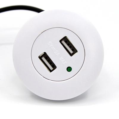 China Dual Ports USA Power Socket USB Electrical Outlet USB Extension Residential/General Purpose USB Extension Socket With USB Plug for sale