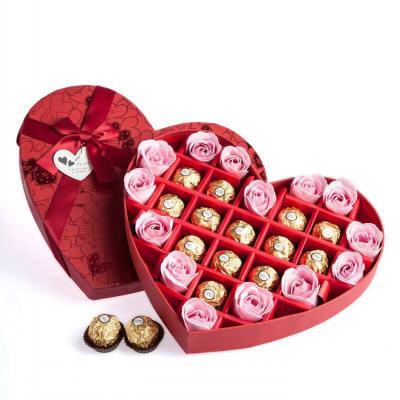 China Recycled Materials Packaging Box Factory Customize 2021 Customs Empty Heart Shape Chocolate Box For Food for sale